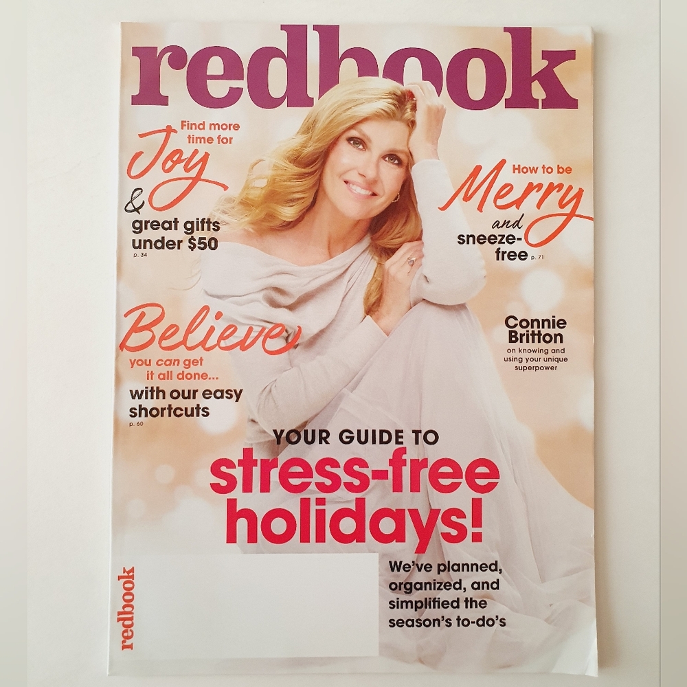 Redbook Magazine November December, 2018 - Connie Britton - Stress Free Holidays